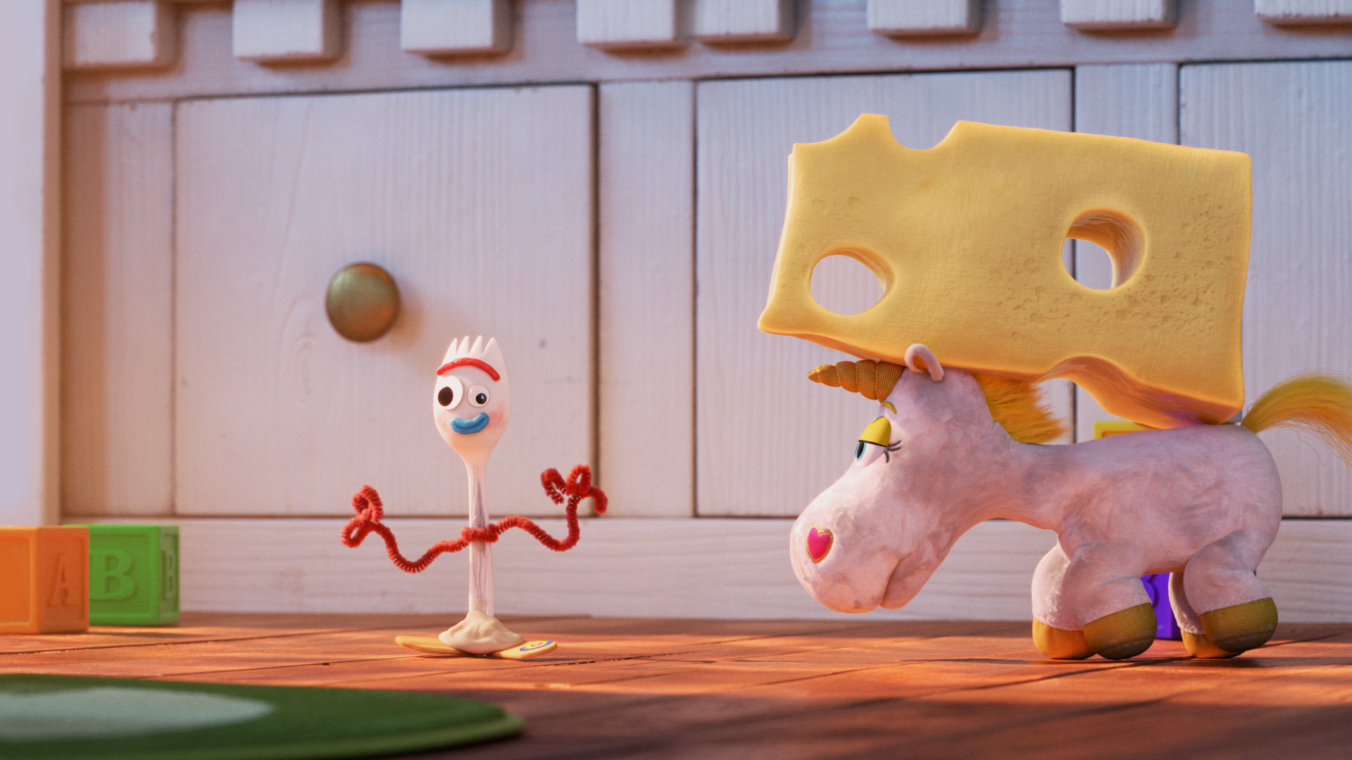 Forky asks a question what is cheese disney 