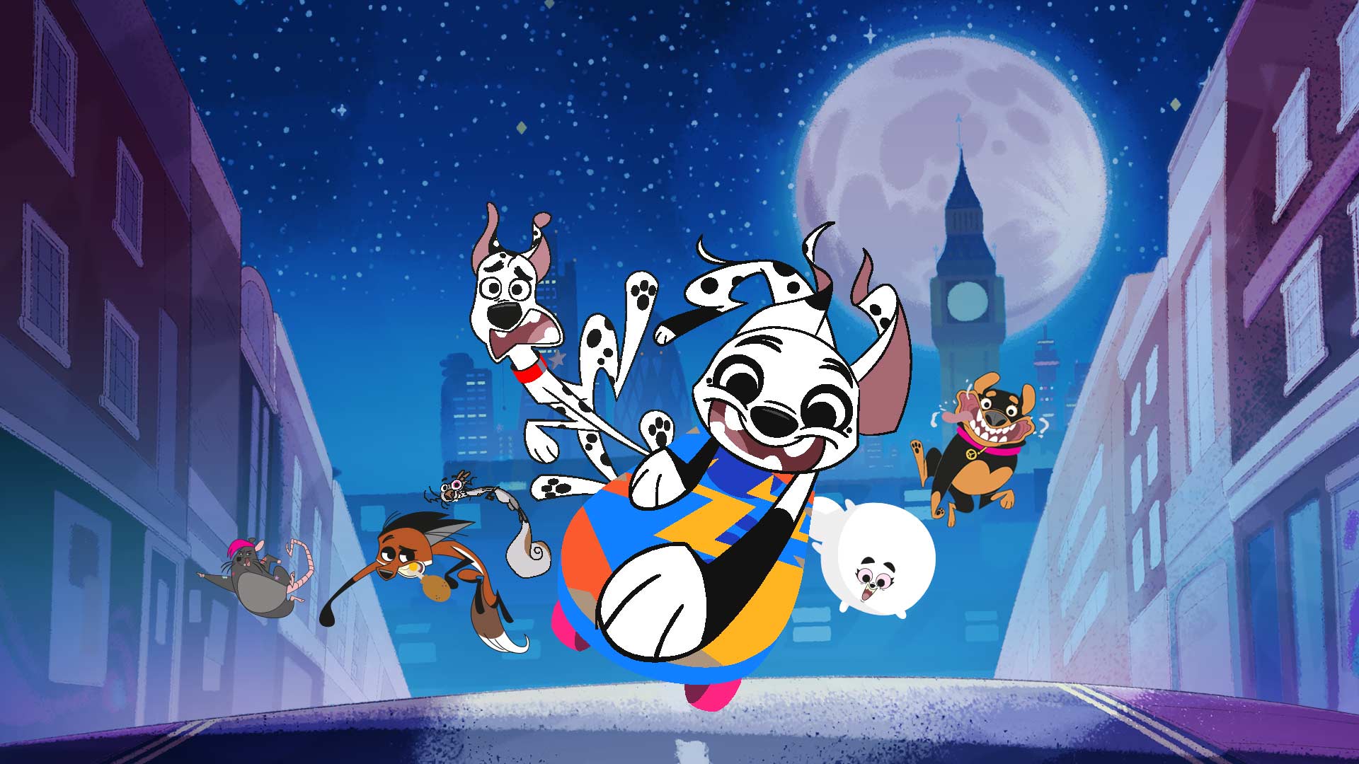 101 Dalmatian Street on Disney+ Oman | English Arabic (Modern Standard ...